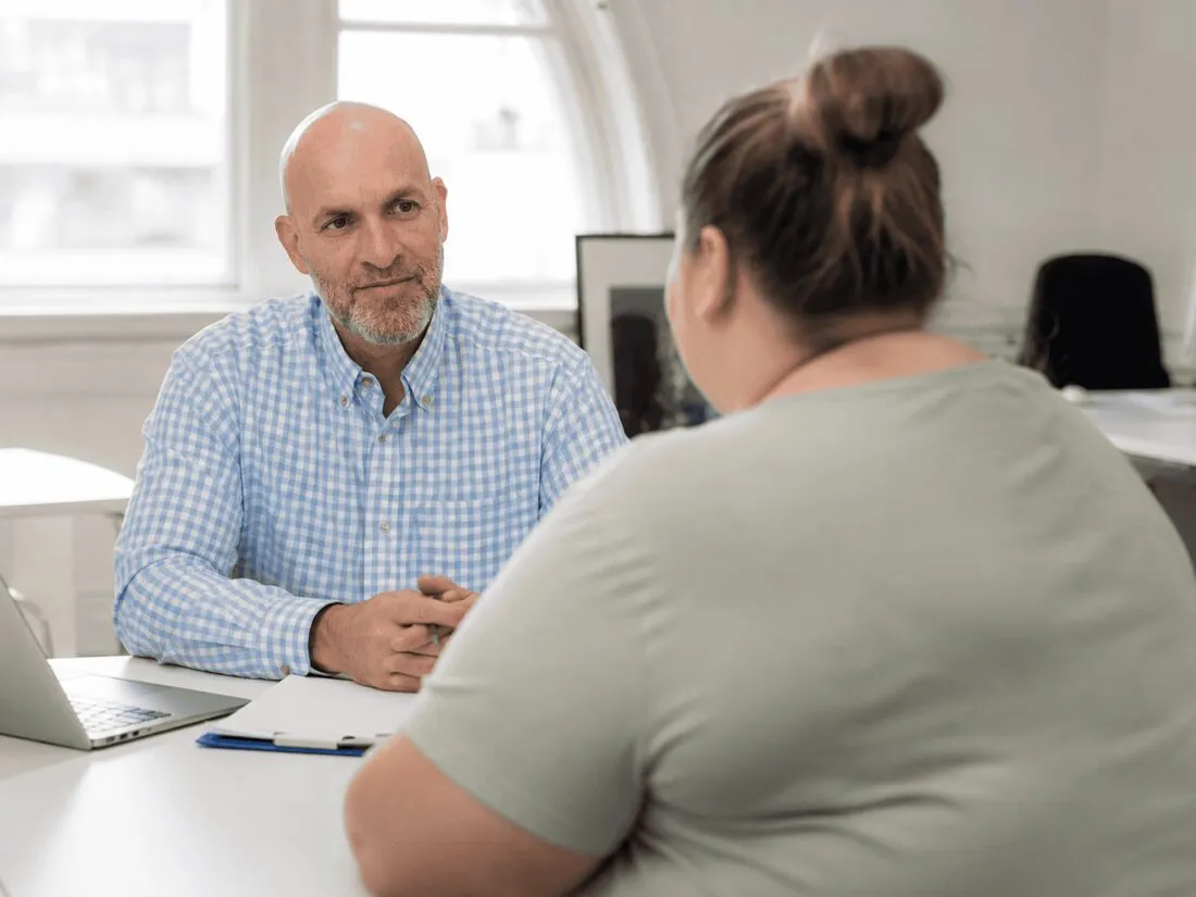 A consultation in progress in the consulting room