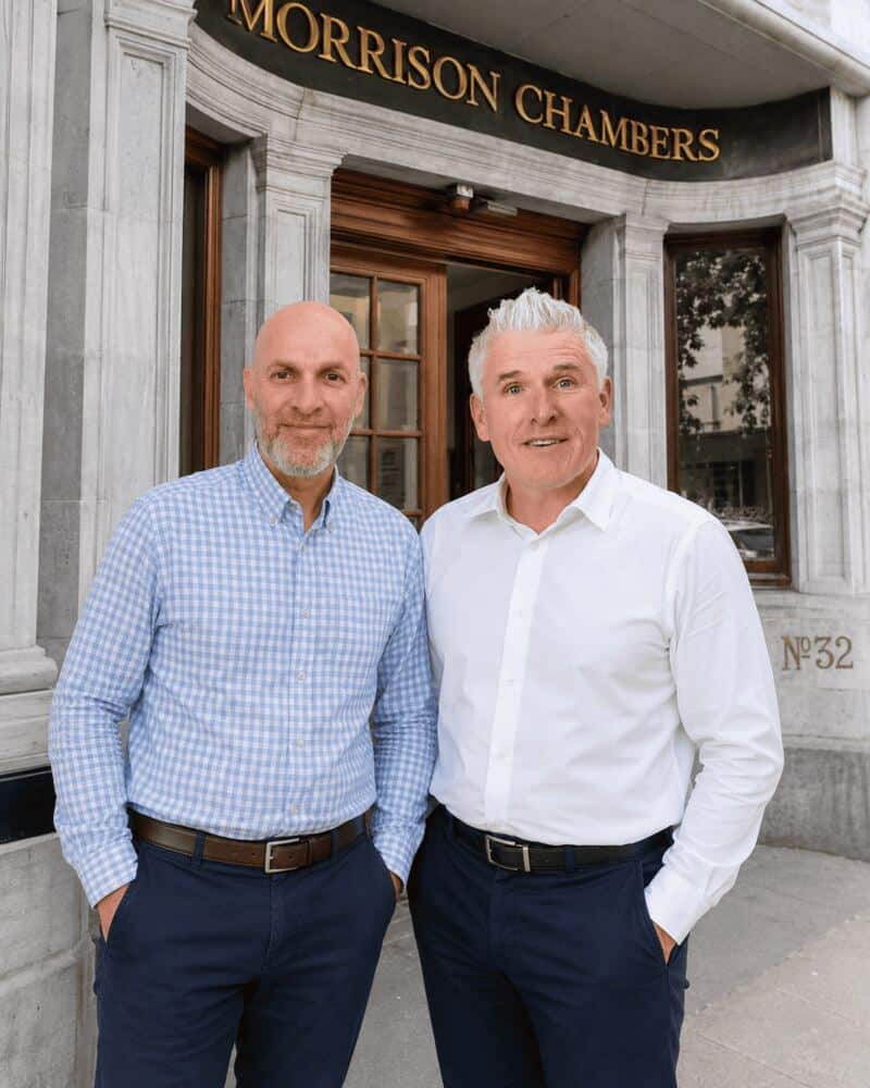 Dr David McGrane and Dr Andrew Kernohan outside the Dublin clinic at Morrison Chambers, Nassau Street